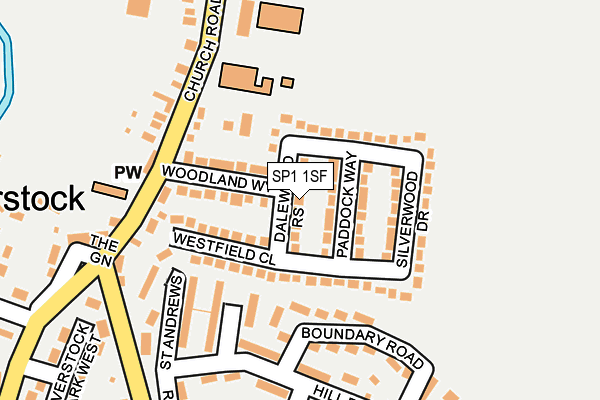 SP1 1SF map - OS OpenMap – Local (Ordnance Survey)