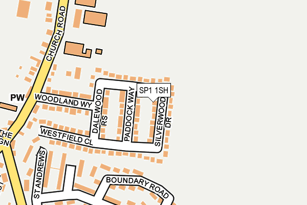 SP1 1SH map - OS OpenMap – Local (Ordnance Survey)