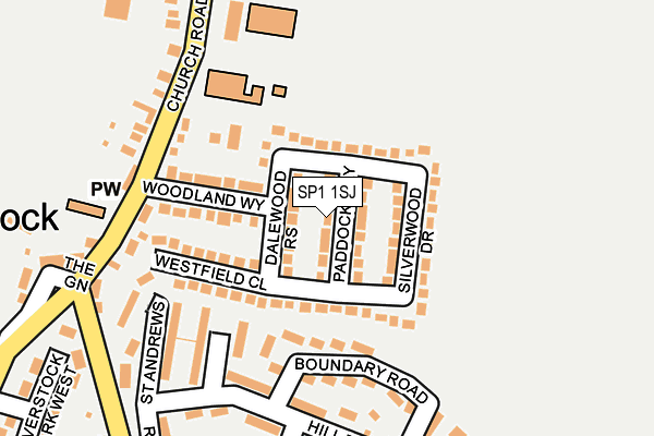 SP1 1SJ map - OS OpenMap – Local (Ordnance Survey)