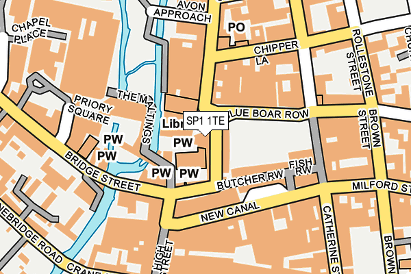 SP1 1TE map - OS OpenMap – Local (Ordnance Survey)