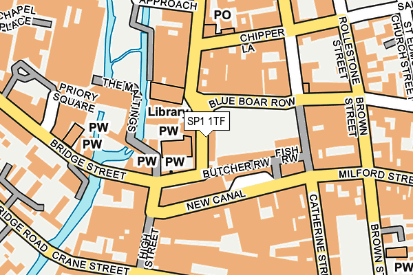 SP1 1TF map - OS OpenMap – Local (Ordnance Survey)