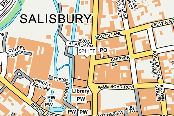 SP1 1TT map - OS OpenMap – Local (Ordnance Survey)