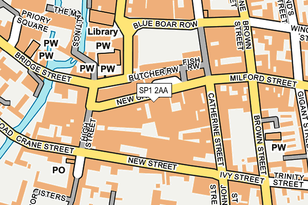 SP1 2AA map - OS OpenMap – Local (Ordnance Survey)