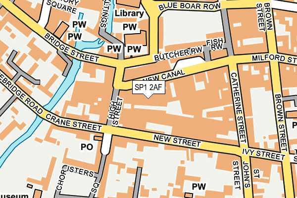 SP1 2AF map - OS OpenMap – Local (Ordnance Survey)