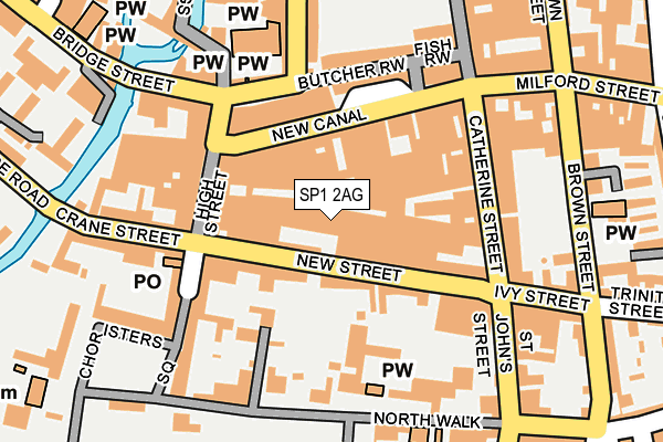 SP1 2AG map - OS OpenMap – Local (Ordnance Survey)