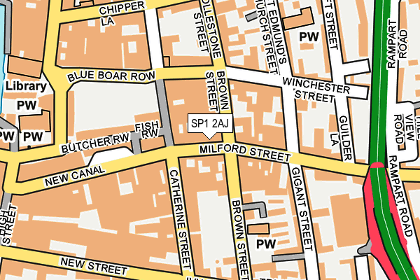 SP1 2AJ map - OS OpenMap – Local (Ordnance Survey)