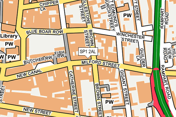 SP1 2AL map - OS OpenMap – Local (Ordnance Survey)