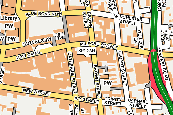 SP1 2AN map - OS OpenMap – Local (Ordnance Survey)
