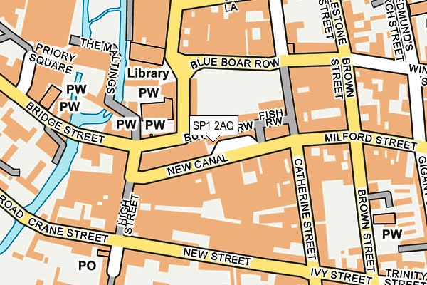 SP1 2AQ map - OS OpenMap – Local (Ordnance Survey)