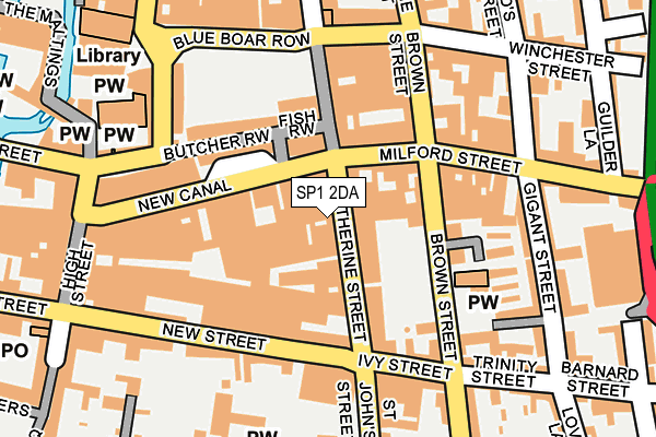 SP1 2DA map - OS OpenMap – Local (Ordnance Survey)