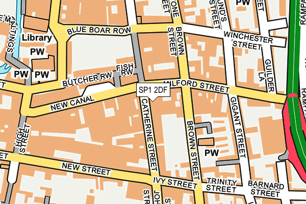 SP1 2DF map - OS OpenMap – Local (Ordnance Survey)