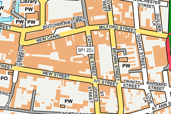 SP1 2DJ map - OS OpenMap – Local (Ordnance Survey)