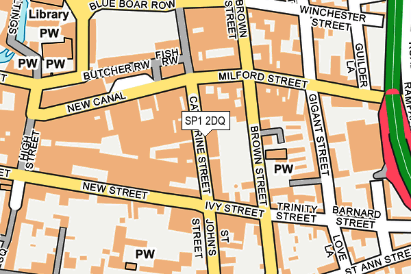 SP1 2DQ map - OS OpenMap – Local (Ordnance Survey)