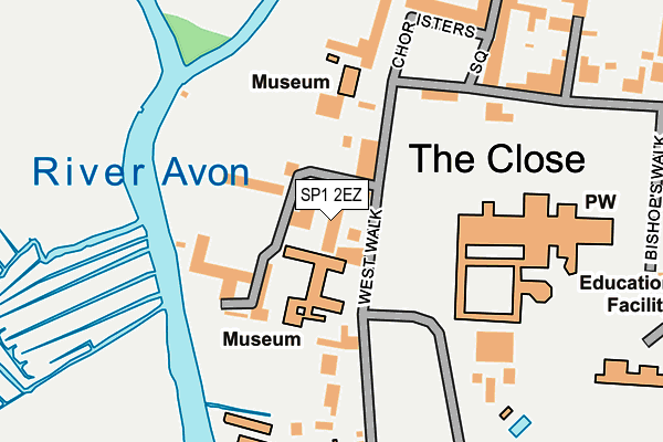 SP1 2EZ map - OS OpenMap – Local (Ordnance Survey)