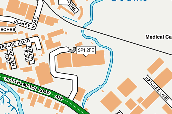 SP1 2FE map - OS OpenMap – Local (Ordnance Survey)