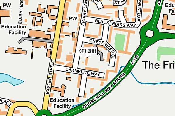 SP1 2HH map - OS OpenMap – Local (Ordnance Survey)