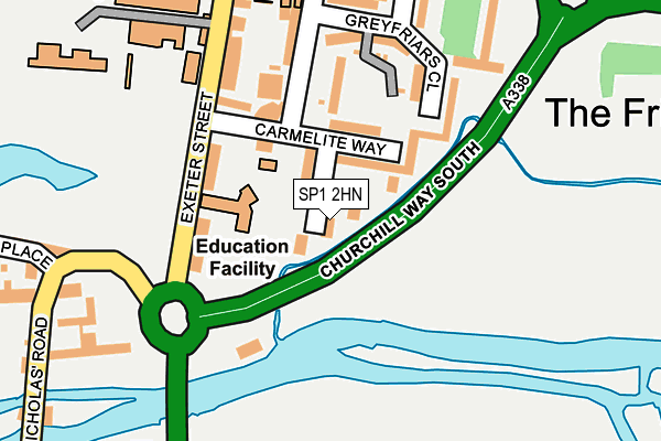 SP1 2HN map - OS OpenMap – Local (Ordnance Survey)