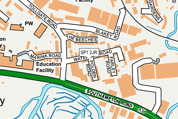 SP1 2JR map - OS OpenMap – Local (Ordnance Survey)