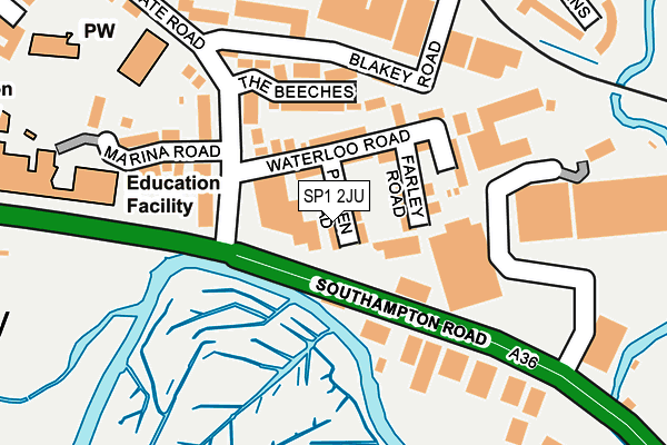 SP1 2JU map - OS OpenMap – Local (Ordnance Survey)