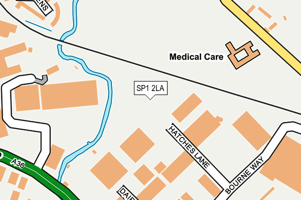 SP1 2LA map - OS OpenMap – Local (Ordnance Survey)