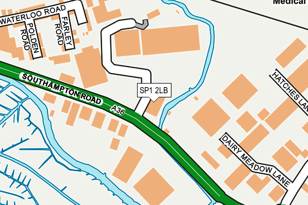 SP1 2LB map - OS OpenMap – Local (Ordnance Survey)