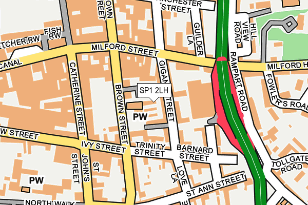 SP1 2LH map - OS OpenMap – Local (Ordnance Survey)