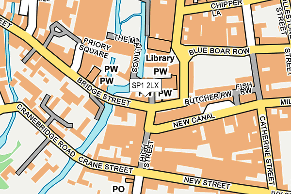 SP1 2LX map - OS OpenMap – Local (Ordnance Survey)