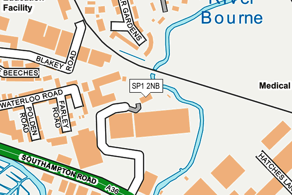 SP1 2NB map - OS OpenMap – Local (Ordnance Survey)