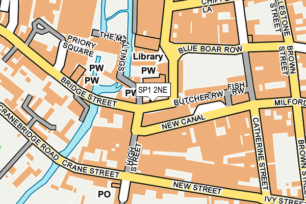 SP1 2NE map - OS OpenMap – Local (Ordnance Survey)