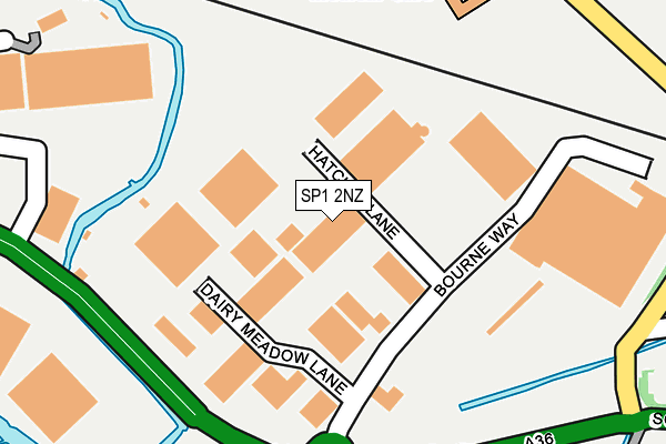 SP1 2NZ map - OS OpenMap – Local (Ordnance Survey)