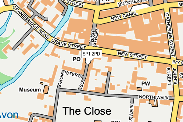 SP1 2PD map - OS OpenMap – Local (Ordnance Survey)