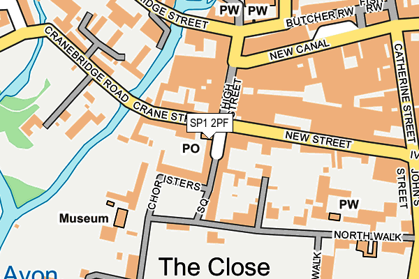 SP1 2PF map - OS OpenMap – Local (Ordnance Survey)