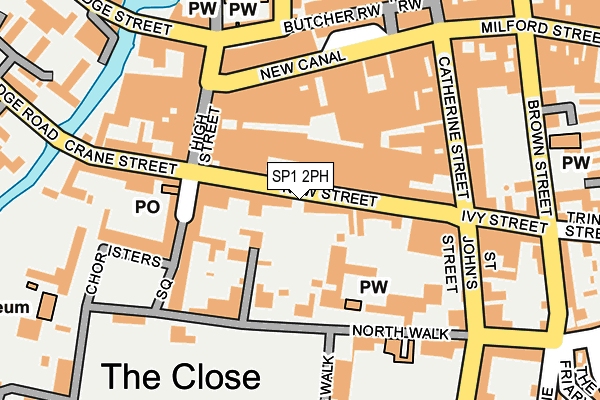 SP1 2PH map - OS OpenMap – Local (Ordnance Survey)