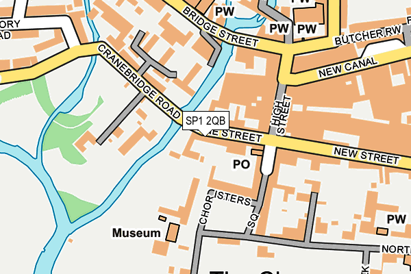 SP1 2QB map - OS OpenMap – Local (Ordnance Survey)