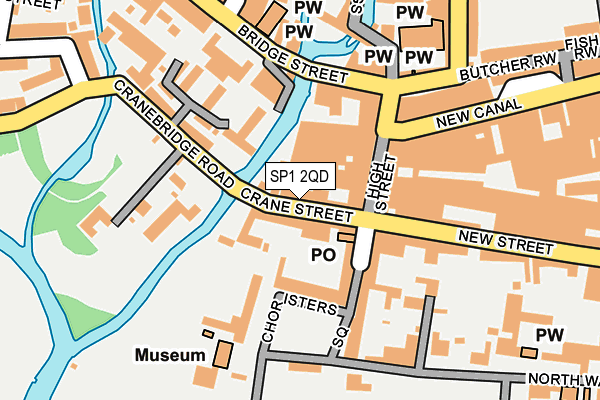 SP1 2QD map - OS OpenMap – Local (Ordnance Survey)