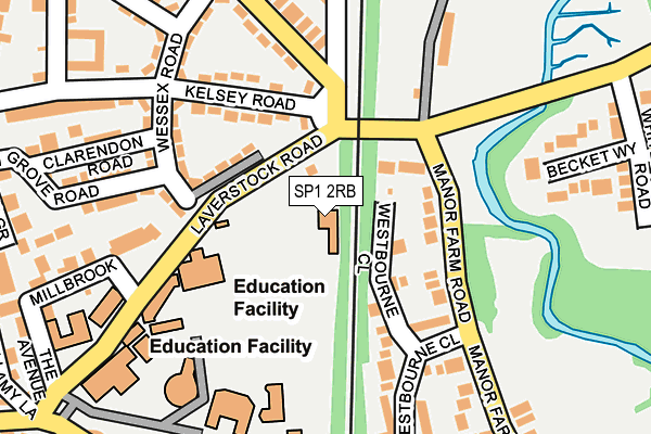 SP1 2RB map - OS OpenMap – Local (Ordnance Survey)