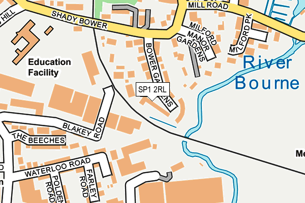 SP1 2RL map - OS OpenMap – Local (Ordnance Survey)