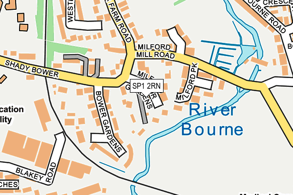 SP1 2RN map - OS OpenMap – Local (Ordnance Survey)