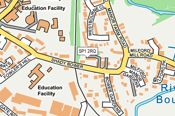 SP1 2RQ map - OS OpenMap – Local (Ordnance Survey)