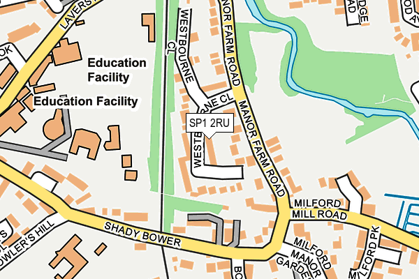 SP1 2RU map - OS OpenMap – Local (Ordnance Survey)