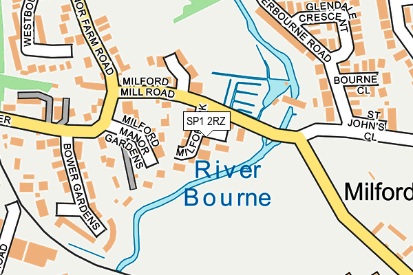 SP1 2RZ map - OS OpenMap – Local (Ordnance Survey)