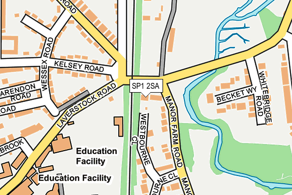 SP1 2SA map - OS OpenMap – Local (Ordnance Survey)