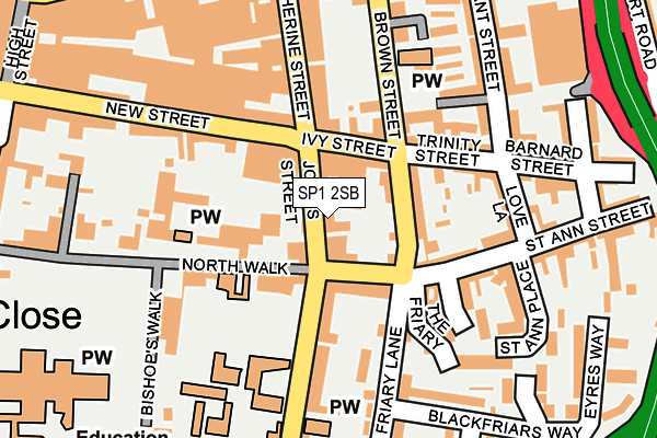 SP1 2SB map - OS OpenMap – Local (Ordnance Survey)