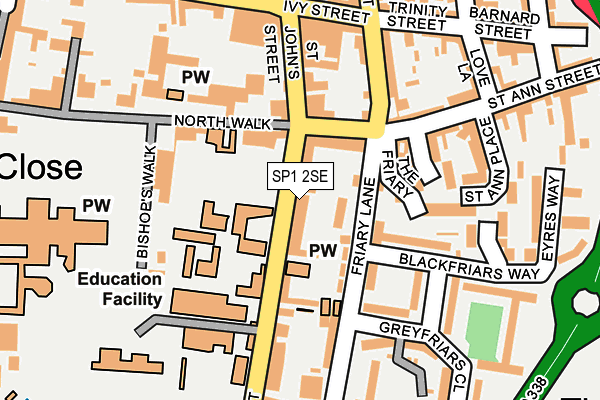 SP1 2SE map - OS OpenMap – Local (Ordnance Survey)