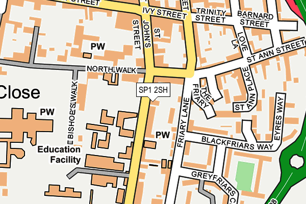 SP1 2SH map - OS OpenMap – Local (Ordnance Survey)