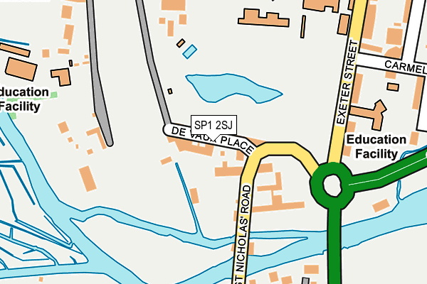 SP1 2SJ map - OS OpenMap – Local (Ordnance Survey)