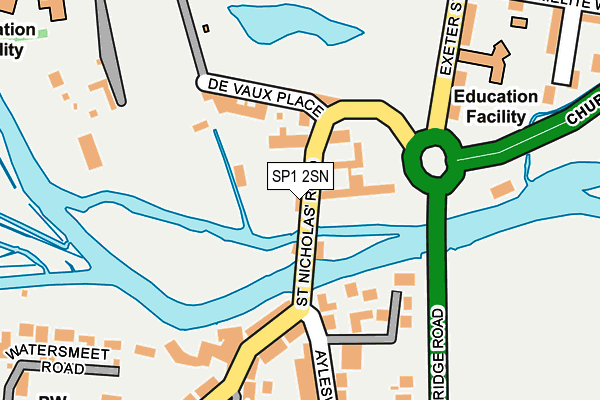 SP1 2SN map - OS OpenMap – Local (Ordnance Survey)