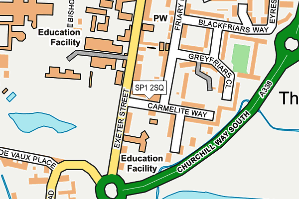 SP1 2SQ map - OS OpenMap – Local (Ordnance Survey)