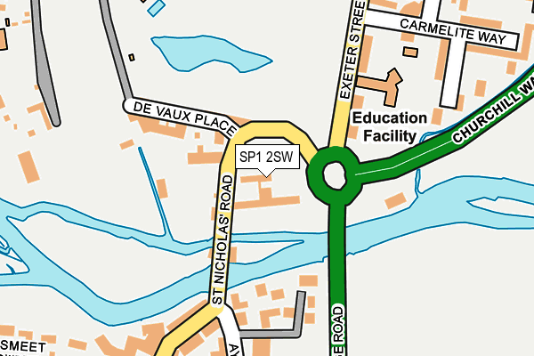 SP1 2SW map - OS OpenMap – Local (Ordnance Survey)