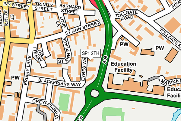 SP1 2TH map - OS OpenMap – Local (Ordnance Survey)